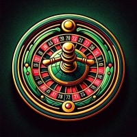 Cartoon image of a roulette wheel