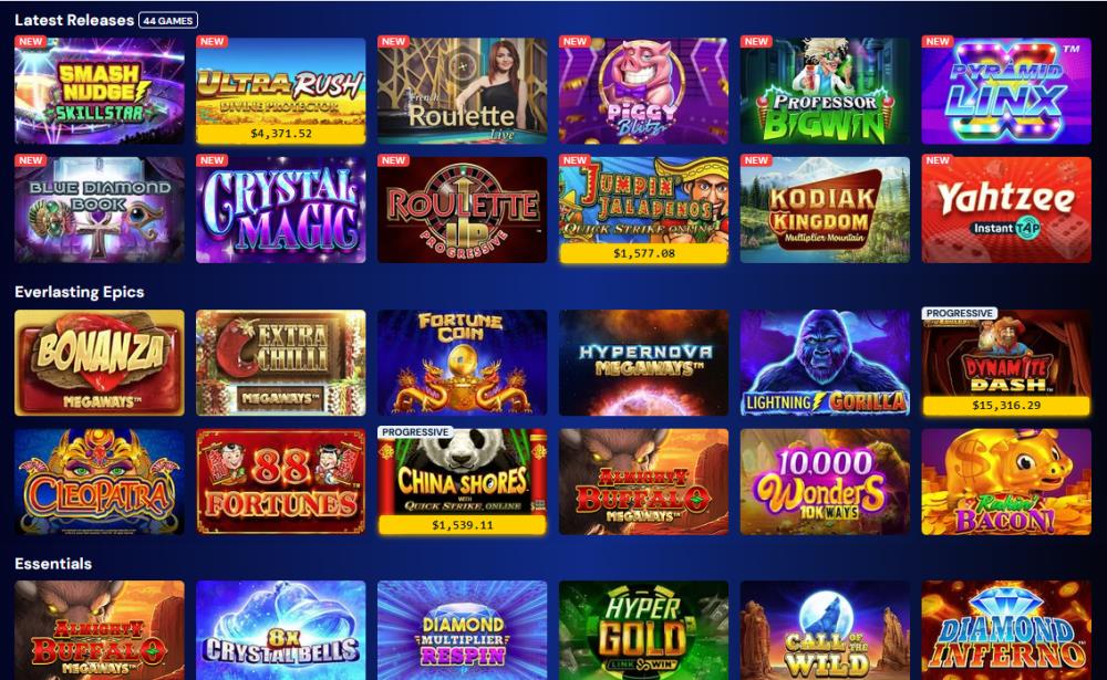 Latest released slots at Betrivers