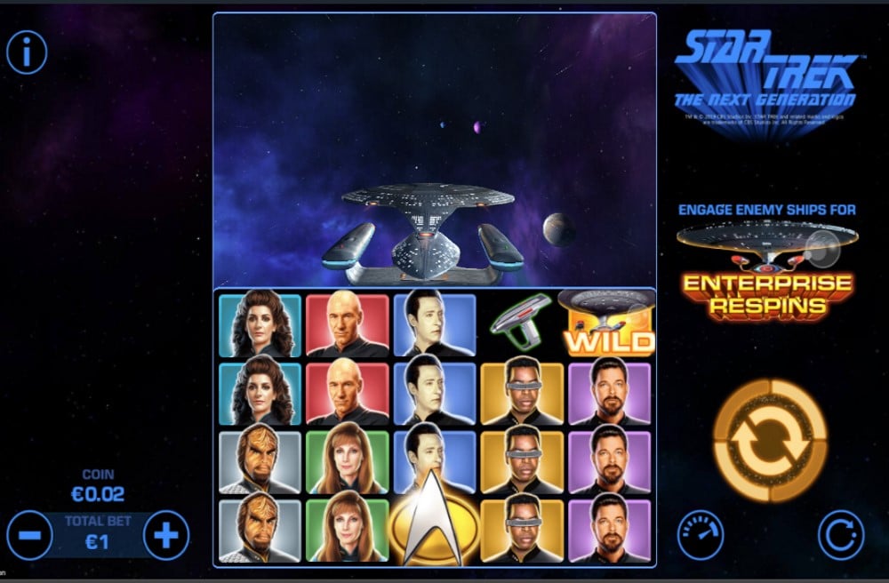 Screenshot of the Start Trek Slot