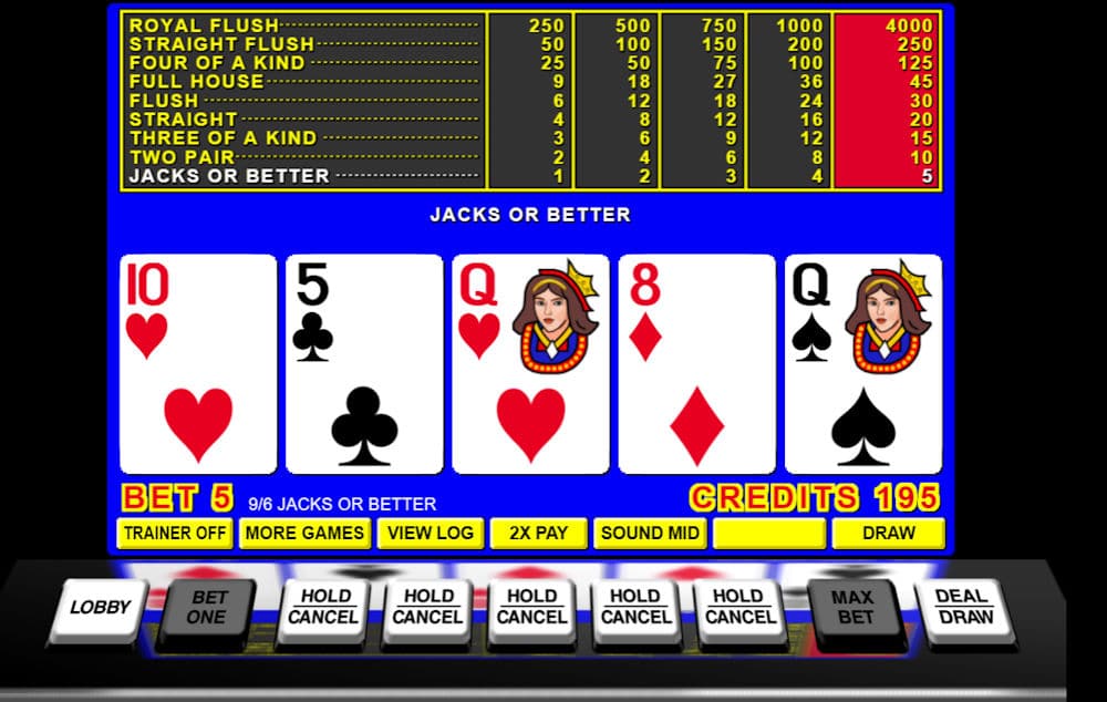 A Video Poker Demo game
